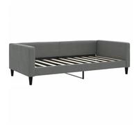 Yisssmeng Divano letto grigio scuro, 100 x 190 cm, in tessuto | Versatile divano letto 2 in 1 in tessuto e legno massello per notti accoglienti in soggiorno o camera degli ospiti.