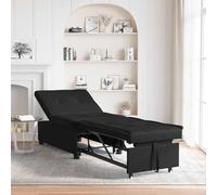 Yisssmeng Divano letto nero, 194 x 67 x 82 cm, in microfibra, moderno divano letto con meccanismo a clic, robusto letto per piccoli soggiorno, camera da letto, ufficio e camera degli ospiti