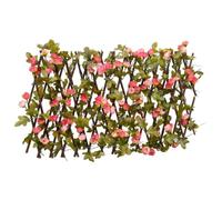 Yisssmeng Expandable Ivy Privacy Fence Panel Dark Rose 180 x 20 cm, Artificial Leaf Garden Screen for Balcony Patio Outdoor Decoration, larghezza regolabile 40-180 cm, cornice in legno per backyard