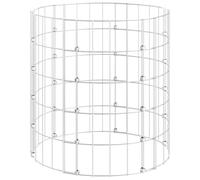 Yisssmeng Gabbion Column Round 50 x 50 cm Galvanized Steel Wire Mesh Planter Cage for Garden Fence Privacy Screen Outdoor Stone Basket for Patio, Yard, Balcony and Walkway