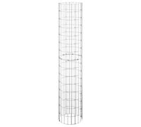 Yisssmeng Gabion Column Round 30 x 150 cm Galvanized Steel Wire Mesh Garden Fence Post Planter Cage Modern Outdoor Stone Basket for Patio, Yard, Landscape Edging