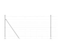 Yisssmeng Galvanized Steel Garden Fence 25 x 1,2 m Modern Rettangular Panels for Outdoor Privacy, Pet Barrier & Landscape Border, Easy Install Wire Fence for Yard, Patio, Dog Run