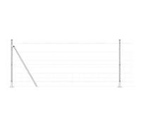 Yisssmeng Galvanized Steel Garden Fence Panel 25 x 1 m Modern Rettangular Design Robusto Outdoor Barrier for Yard Patio Lawn Pet Area