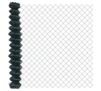 Yisssmeng Green Chain Link Fence 10 x 1,6 m Steel Garden Fence Panel resistente ai raggi UV Rustproof Outdoor Wire Mesh for Yard Patio Pet Barrier