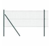Yisssmeng Green Garden Fence 10 x 0,8 m con 7 post, 25 x 25 mm, maglia in acciaio e PVC, modulare per esterni, per Dog, Flower Bed, Patio Privacy, Easy DIY Setup for Yard, Lawn and Balcony