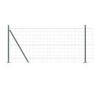 Yisssmeng Green Steel Garden Fence 0,8 x 10 m Euro Panel Kit with Post & Wire, Modern Design, Robusto & Weather-Resistant Border for Yard, Patio, Dog Run, Flower Bed