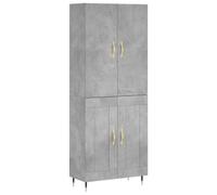 Yisssmeng Highboard grigio cemento 69,5 x 34 x 180 cm in legno e metallo, credenza moderna con ampio spazio di archiviazione, mobili sottili per soggiorno, camera da letto e corridoio