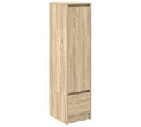 Yisssmeng Highboard Sonoma Rovere 29,5 x 34 x 119,5 cm, materiale in legno con 1 anta, 1 cassetto e 2 ripiani, credenza moderna per soggiorno, camera da letto e corridoio