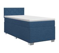 Yisssmeng Letto a molle, 100 x 200 cm, con materasso e topper in tessuto, blu