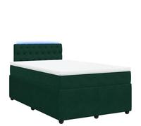 Yisssmeng Letto a molle 120 x 190 cm, verde scuro in velluto con materasso a molle insacchettate, illuminazione a LED, design moderno, comodo per camera dei ragazzi, camera degli ospiti, camera da