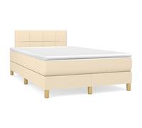 Yisssmeng Letto a molle, 120 x 200 cm, set completo con materasso e topper, testiera regolabile in altezza, moderno letto degli ospiti, rivestimento in tessuto per camera da letto, camera dei ragazzi