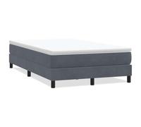 Yisssmeng Letto a molle, 120 x 220 cm, in velluto, grigio scuro | Letto imbottito moderno per la tua camera da letto. Con robusta rete a doghe e rivestimento in morbido velluto per notti