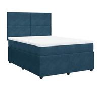 Yisssmeng Letto a molle, 140 x 200 cm, con materasso a molle insacchettate e topper, letto matrimoniale imbottito in velluto, con testiera regolabile in altezza, per camera da letto e camera degli