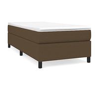 Yisssmeng Letto a molle 80 x 200 marrone scuro, con materasso e topper, letto singolo per camera dei ragazzi o degli ospiti
