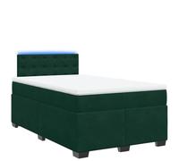 Yisssmeng Letto a molle in velluto verde scuro, 120 x 190 cm, con materasso a molle insacchettate, illuminazione a LED, design moderno, per camera dei ragazzi, camera degli ospiti e camera da letto