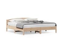 Yisssmeng Letto in legno massiccio 180 x 200 cm, design moderno, testiera di supporto per dormire e leggere, letto matrimoniale senza materasso per camera da letto e camera degli ospiti