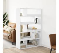 Yisssmeng Libreria bianca 100 x 33 x 156,5 cm in legno divisorio con 10 scomparti, design moderno, robusto armadio multiuso per Living Room Bedroom Corridor