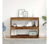 Yisssmeng Libreria in legno antico, 100 x 30 x 72 cm, moderna scaffalatura a cubo con 2 scomparti, robusta e durevole, per soggiorno, ufficio, camera da letto