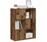 Yisssmeng Libreria in legno antico, 60 x 24 x 76,5 cm, in legno, elegante scaffale sottile con porta girevole, salvaspazio e multifunzionale, mobile robusto per soggiorno, camera da letto, corridoio