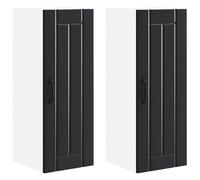 Yisssmeng Lucca - Set di 2 pannelli frontali per lavastoviglie in legno, moderno, per lavastoviglie, colore nero, 30 x 31 x 80 cm, montaggio necessario