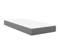 Yisssmeng Materasso da 100 x 200 x 20 cm, grigio chiaro, materasso a molle insacchettate, per letto singolo, in tessuto resistente, con anima a molle, per un sonno riposante in camera da letto