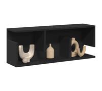 Yisssmeng Mensola da parete nera 80 x 20 x 30 cm, in legno dal design moderno e sospeso, robusta e salvaspazio, per cucina, bagno, corridoio, camera da letto