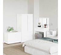 Yisssmeng Minimalist White Storage Cabinet 80 x 48 x 57 cm, Engineered Wood, Smooth Drawers, Adjustable Height, Bun Feet, Organizer for Living/Bed/Corridor