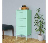 Yisssmeng Mint-Green - Cabinet in acciaio, 42,5 × 35 × 101,5 cm, 3 cuscinetti a sfera, carico 60 kg, adattabile, anti-Tip Wall Anchor, Kitchen/Office/Garage