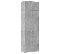 Yisssmeng Mobile alto grigio cemento, 70 x 42,5 x 225 cm, moderna credenza con 6 scomparti, materiale in legno robusto e durevole, salvaspazio per Living Room, Corridor and Bedroom