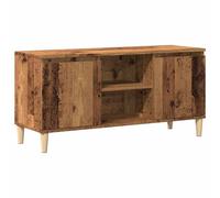 Yisssmeng Mobile basso per TV, 102 x 35 x 50 cm, in legno vecchio, 2 ante e 2 scomparti, tavolo stabile, moderno, per soggiorno, camera da letto, corridoio