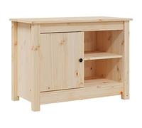 Yisssmeng Mobile basso per TV, 70 x 36,5 x 52 cm, in legno massello non trattato, moderno con spazio e superficie per TV, decorazione per il soggiorno
