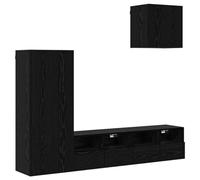 Yisssmeng Mobile basso per TV in legno massiccio, 40,5 x 30 x 102 cm, montaggio a parete, con 4 ante, 12 ripiani fino a 60 kg, per soggiorno, gaming e ufficio