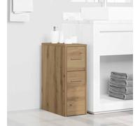 Yisssmeng Mobile da bagno sottile su ruote, 22 x 44 x 61,5 cm, in legno di quercia artisana, organizer per tower con drawers for Bathroom Kitchen Living Room Hallway