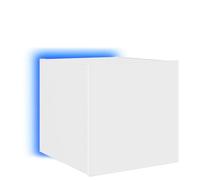 Yisssmeng Mobile da parete per TV bianco con LED RGB Home Entertainment, 30,5 x 35 x 30 cm, materiale in legno, moderna credenza per TV da appendere, per soggiorno, camera da letto