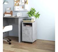 Yisssmeng Mobile in legno grigio cemento con ruote, 33 x 38 x 60 cm, design moderno, materiale robusto per Living Room Bedroom Hallway