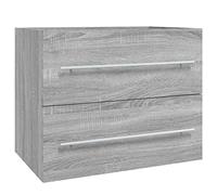 Yisssmeng Mobile sottolavabo grigio sonoma, 60 x 38,5 x 48 cm, mobile da bagno con cassetto e portasciugamani, moderno mobiletto in legno per il bagno