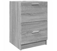 Yisssmeng Mobile sottolavello, 40 x 37 x 59 cm, colore grigio sonoma, mobile da bagno con cassetto e scomparto aperto, mobile da bagno salvaspazio in legno, moderno mobiletto per il bagno
