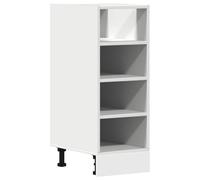 Yisssmeng Mobiletto da cucina Riga, bianco, 30 x 44,5 x 81,5 cm, materiale in legno con superficie robusta, piedini regolabili e portata 80 kg, moderna credenza per cucina, corridoio o soggiorno