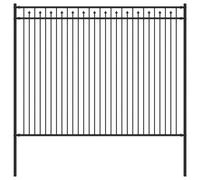 Yisssmeng Modern Black Powder-Coated Steel Garden Fence Panel 200 x 200 cm Interlocking Design for Easy DIY Assembly Weather-Resistant Outdoor Privacy Screen for Yard Patio Balcony and Pet Areas