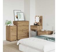 Yisssmeng Modern Storage Cabinet 40 x 48 x 81 cm Artisan Oak Wood Composite 3 Drawer Organizer Rolling Glide Slim Bookcase Minimalist Versatile for Living Room Bedroom Corridor