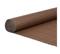 Yisssmeng Pannello da giardino in PVC marrone, 1,8 x 5 m, resistente ai raggi UV, double sided Privacy Screen, Weatherproof Outdoor Border for Patio, Balcony, Flower Bed, Dog Barrier, Easy Install