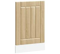 Yisssmeng Pannello frontale per lavastoviglie Lucca 45 cm, pannello frontale per lavastoviglie da incasso, effetto rovere Sonoma, materiale in legno, 45 x 67 cm, design senza tempo