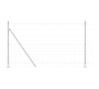 Yisssmeng Pannello galvanizzato in acciaio, 50 x 1,4 m, design rettangolare, robusto e resistente alle intemperie, per giardino, patio, animali domestici