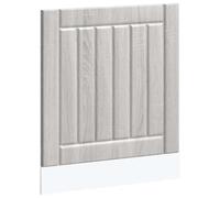 Yisssmeng Pannello Lavastoviglie Lucca Larghezza 60 cm - Pannello Frontale per Lavastoviglie, Frontale Cucina in Legno Grigio Sonoma, Dimensioni 60x1,5x67 cm, per cucine da incasso