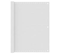 Yisssmeng Paravento per balcone bianco 120 x 400 cm HDPE, protezione solare antivento per balcone e terrazza, tenda laterale resistente alle intemperie, senza montaggio, salvaspazio, per piccoli