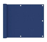 Yisssmeng Paravento per balcone, blu, 75 x 600 cm, Oxford, resistente alle intemperie, con occhielli in alluminio e corda da 24 m, salvaspazio, per piccoli balconi, terrazze e giardini