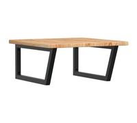 Yisssmeng Piano lavabo con supporto in acciaio e legno massello di quercia, 60 x 60 cm, design moderno, robusto e durevole, salvaspazio, per bagno, ospiti, WC piccolo