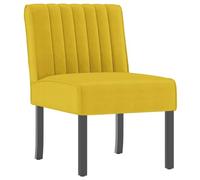 Yisssmeng Poltrona da lettura in velluto giallo con gambe in legno, 48 x 64 x 72 cm, con imbottitura spessa per soggiorno, camera da letto, sala da pranzo, lounge