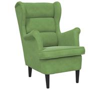 Yisssmeng Poltrona lounge in velluto verde chiaro con telaio in compensato, 74 x 84 x 100 cm, design moderno, comoda poltrona da lettura, per soggiorno, camera da letto, sala da pranzo