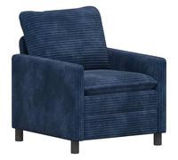 Yisssmeng Poltrona moderna imbottita, colore blu navy, piccolo divano, 76 x 81 x 87,5 cm, comoda poltrona da salotto con struttura in metallo e cuscino, per soggiorno e interni